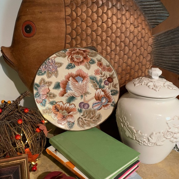 Vintage 2pc set of Andrea hand painted plate by Sadek! Stunning - Picture 3 of 13